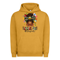 Pigment Peanut Butter school bus driver afro messy bun Urban Hoodie - texasbilliewilder