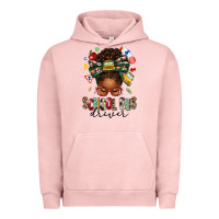 Pigment Salmon school bus driver afro messy bun Urban Hoodie - texasbilliewilder