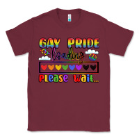 Burgundy gay pride loading please wait Classic Tee - LillyAllenDesigns