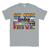 Heather Grey gay pride loading please wait Classic Tee - LillyAllenDesigns
