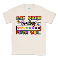 Natural gay pride loading please wait Classic Tee - LillyAllenDesigns
