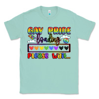 Seafoam gay pride loading please wait Classic Tee - LillyAllenDesigns