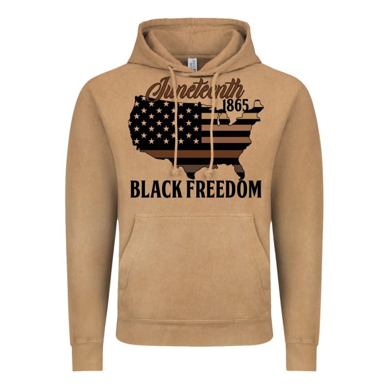 Juneteenth 1865 Black Freedom Vintage Hoodie by HRA Design Shop | Teevron
