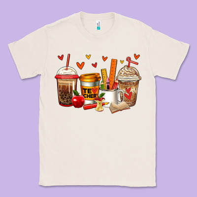 Teacher Coffee Cups Classic Tee Designed By Jasminsmagicworld