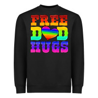 Black lgbtq free dad hugs Heavyweight Sweatshirt - HRA Design Shop