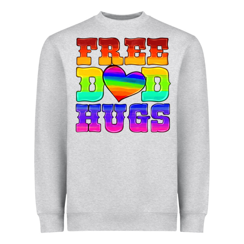 Lgbtq Free Dad Hugs Heavyweight Sweatshirt by HRA Design Shop | Teevron