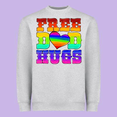 Lgbtq Free Dad Hugs Heavyweight Sweatshirt Designed By Hra Design Shop