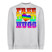 Heather Grey lgbtq free dad hugs Heavyweight Sweatshirt - HRA Design Shop