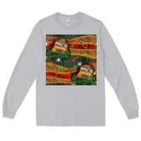Moon Dust christmas school bus seamless pattern Long Sleeve Tee - BundleAndBundleShop