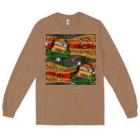 Toasted Coconut christmas school bus seamless pattern Long Sleeve Tee - BundleAndBundleShop