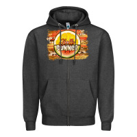 Charcoal Heather hello summer watermelon lemon Zipper Hoodie - Jasminsmagicworld