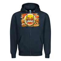Navy hello summer watermelon lemon Zipper Hoodie - Jasminsmagicworld