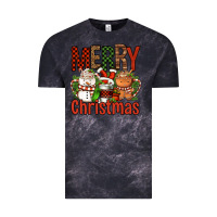 Cloud Black Merry Christmas Coffee Cups Vintage Tee - FaDigitalArtStudio