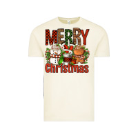 Vintage Arctic Merry Christmas Coffee Cups Vintage Tee - FaDigitalArtStudio