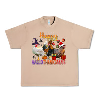 Burro Happy Hallothanksmas Chick Urban Heavy Tee - BundleAndBundleShop