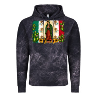 Cloud Black mexican flag our lady of guadalupe Vintage Hoodie - JahusDesignShop