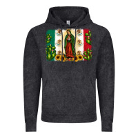 Vintage Black mexican flag our lady of guadalupe Vintage Hoodie - JahusDesignShop