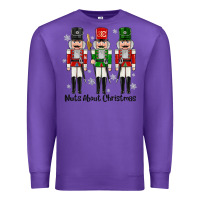 Purple Nuts About Christmas Premium Sweatshirt - MaliasSmallBusiness