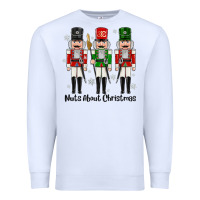 White Nuts About Christmas Premium Sweatshirt - MaliasSmallBusiness