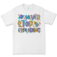 White never stop exploring Premium Tee - MaliasSmallBusiness