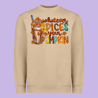 Whatever Spices Your Pumpkin Heavyweight Sweatshirt Designed By Racoondesign