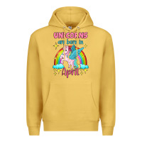 Antique Gold unicorns are born in april Premium Hoodie - Jasminsmagicworld
