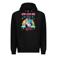 Black unicorns are born in april Premium Hoodie - Jasminsmagicworld