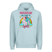 Blue Mist unicorns are born in april Premium Hoodie - Jasminsmagicworld