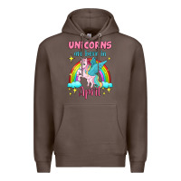 Coffee unicorns are born in april Premium Hoodie - Jasminsmagicworld