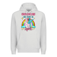 Dove Grey unicorns are born in april Premium Hoodie - Jasminsmagicworld