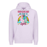 Lilac unicorns are born in april Premium Hoodie - Jasminsmagicworld