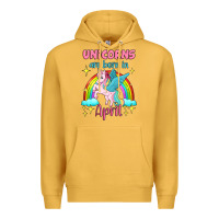 Mustard unicorns are born in april Premium Hoodie - Jasminsmagicworld