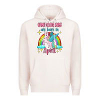 Pale Pink unicorns are born in april Premium Hoodie - Jasminsmagicworld