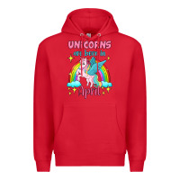 Red unicorns are born in april Premium Hoodie - Jasminsmagicworld
