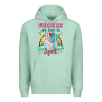 Seafoam unicorns are born in april Premium Hoodie - Jasminsmagicworld