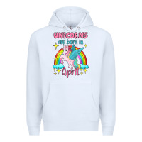 White unicorns are born in april Premium Hoodie - Jasminsmagicworld