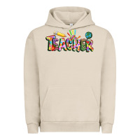 Pigment French Oak Autism Teacher Urban Hoodie - NancyCooperArtShop
