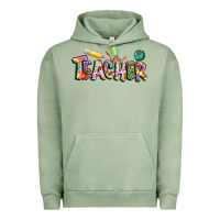 Pigment Oil Green Autism Teacher Urban Hoodie - NancyCooperArtShop