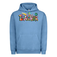Pigment Pebble Blue Autism Teacher Urban Hoodie - NancyCooperArtShop
