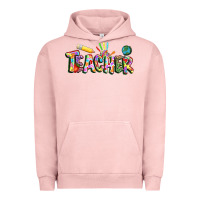Pigment Salmon Autism Teacher Urban Hoodie - NancyCooperArtShop