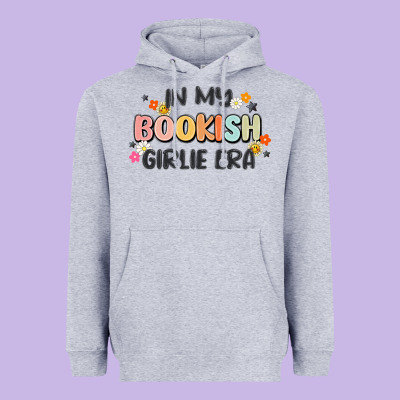 In My Bookish Girlie Era Heavyweight Hoodie Designed By Maliassmallbusiness