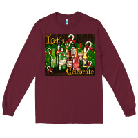 Burgundy Christmas cocktail Long Sleeve Tee - AdoDesignShop