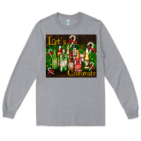 Heather Grey Christmas cocktail Long Sleeve Tee - AdoDesignShop