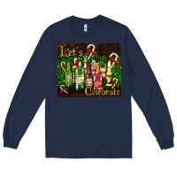 Navy Christmas cocktail Long Sleeve Tee - AdoDesignShop