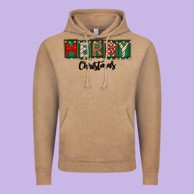 Merry Christmas Vintage Hoodie Designed By Cowhidedigitalart