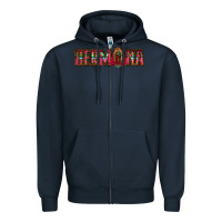 Navy hermana floral aztec leopard Zipper Hoodie - Jasminsmagicworld