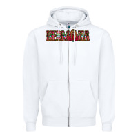 White hermana floral aztec leopard Zipper Hoodie - Jasminsmagicworld