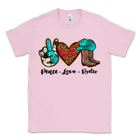 Bubblegum Pink peace love rodeo Classic Tee - JahusDesignShop