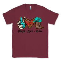 Burgundy peace love rodeo Classic Tee - JahusDesignShop