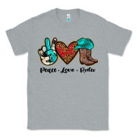 Heather Grey peace love rodeo Classic Tee - JahusDesignShop